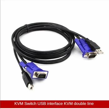 1,5 m USB 2.0 Type A-B KVM VGA Switch USB-Kaabel-4Pin + Standard VGA-SVGA 15pin ARVUTI Sülearvuti Printer, Monitor Konverteri Adapter