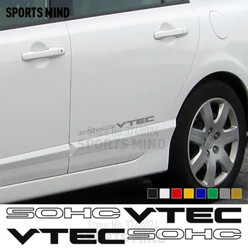 1 Paar SOHC VTEC Vinüül Kleebised Kleebised Autodele Car Styling Honda Civic Si Accord JDM Typer Tarvikud