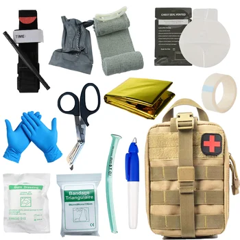 13 Tk Ellujäämise First Aid Kit Molle Väljas Käik Avarii Kits Trauma Kott Telkimine Jahindus Katastroofi Seiklused Survival Kit