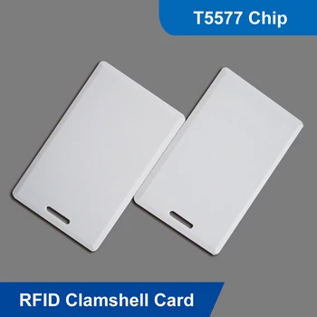 1tk 125Khz T5577 RFID Clamshell Paks Smart Card Access Control Hot Clamshell Lähedus Ülekirjutatavaid Smart Kaardi Jaoks Juurdepääsu Kontroll