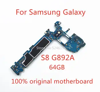 1tk Kohaldata Samsung Galaxy S8 G892A Kolm kaitseministeeriumi masin 64GB lukustamata originaal emaplaadi replacemen