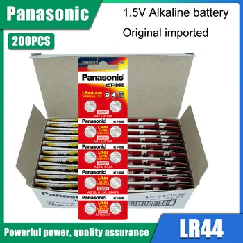 200pcs Panasonic LR44 AG13 357 Nuppu Patareid R44 A76 SR1154 LR1154 Raku Mündi Alkaline Patarei 1.55 V G13 Vaadata Mänguasjad Remote