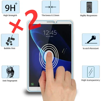 2tk Tablett Karastatud Klaas Samsung Galaxy Tab A6 10.1 (2016) SM-T580 SM-T585 Ekraani Kaitsekile Katab Tablett Karastatud Film