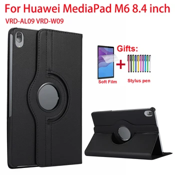 360 Kraadi Pöörlevad Naha Puhul Huawei MediaPad M6 8.4 2019 Kaas M6 8.4 tolline Tablett Seista Juhul SRA-AL09 SRA-W09 Funda