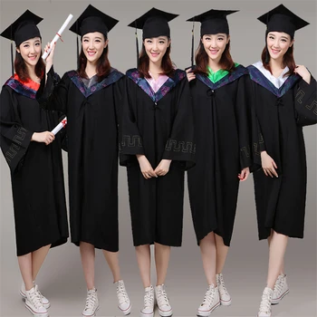 6 Stiili Ülikooli Lõpetamise Kleit Õpilane Kõrge koolivormid Klassi Meeskond Kanda Akadeemiline Kleit Täiskasvanud Bakalaureuse Riideid+Müts Komplekt