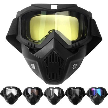 Airsoft Full Face Mask Ski Goggles Mask Jalgrattaga Krossi Päikeseprillid Lumelaua Prillid Taktikaline Mootorratta Kiiver, Prillid, Mask