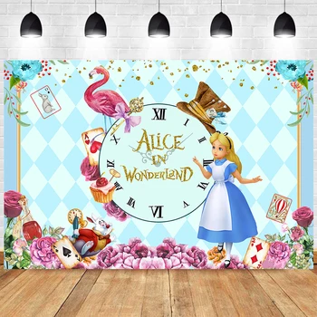 Alice Imedemaal Taustaks Dream Castle Printsess Tüdrukud Õnnelik Sünnipäeva Foto Taust Kabiinid Studio Banner