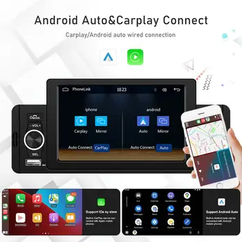 Android-10 Universaalne Bluetooth Carplay Koos Mic-auto 5-tolline Hd-Ekraan Auto Mp5 Audio Mängija Ühe Din F133 toetust, AUX-IN Tf kaardi