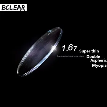 BCLEAR 1.67 Topelt Mittesfäärilisi Kõrge Indeks Super Õhuke Optiline Retsepti Läätsed Lühinägevus Prillid Lõuna-Korea Optiline Objektiiv