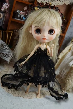 Blythe riided kleit Must tõsta seelik 1/6 30cm BJD anime girl (Sobib Pullip,Ob24, Licca)