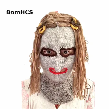 BomHCS Väga Naljakas Pats Mask 100% Käsitsi Valmistatud Kootud Palmik Parukas Beanie Müts Pool Halloween Kingitus