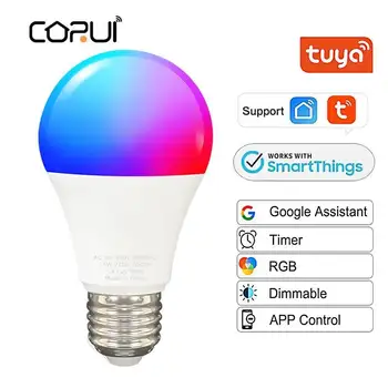 CORUI Tuya E27 Wifi Smart Pirn Dimm Lamp RGBCW Smart Elu Ja SmartThings APP Kontrolli Toetuse Alexa Google ' i Kodu Alice