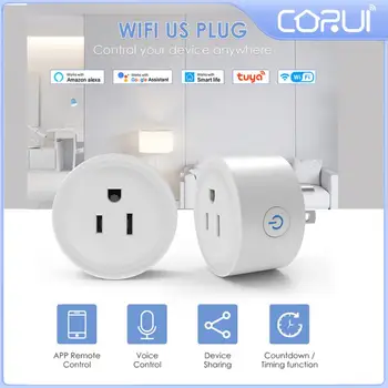 CORUI WiFi Mini Smart Socket MEILE 16A/20A Smart Pistik Tuya Smart Elu APP puldiga Nr Rummu Nõuda Töö Alexa Google Kodu