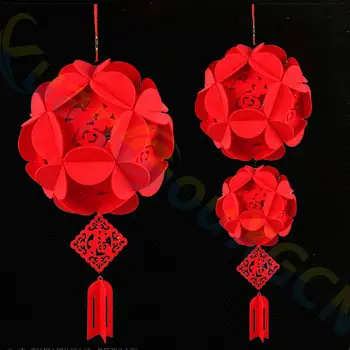 DIY mittekootud Hiina Uue Aasta festival Hydrangea laterna Ripats tuba bar hotel partei dekoratsioonid pulmad lille ornament