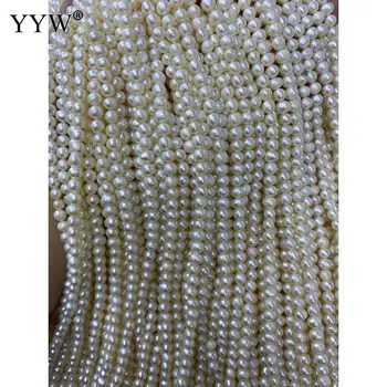 Hinne AAA Kvaliteetne Pearl Helmed 100% Looduslikku Magevee Pärl Valge Ring 4-5mm Pärlitega Ehteid Teha Diy Kaelakee Kõrvarõngas Rant