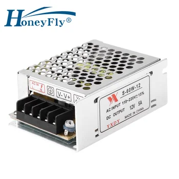 HoneyFly Super Mini LED Toide 12V 60W 110V-220V Pidev Pinge Valgustus Trafo AC DC Adapteri Draiver LED Lamp