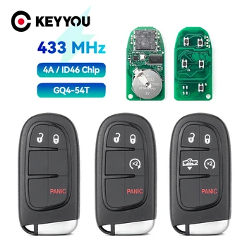 KEYYOU Remote Key GQ4-54T Jaoks Jeep Cherokee 2014. Aasta Dodge Ram 1500 2500 3500 2013-2017 Auto Võti 4A / ID46 Kiip 433Mhz 3/4/5 Nupud