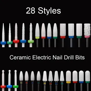 Keraamilised Nail Drill Bit Maniküür Küünenaha Puhas Milling Cutter Maniküür UV Gel Remover Maniküür Pediküür Nail Art Tool