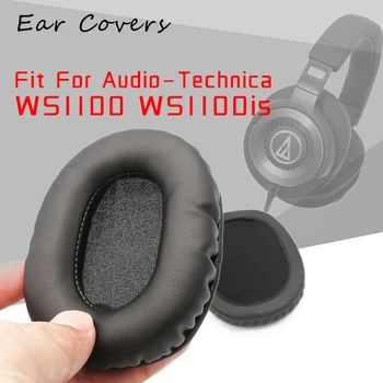 Kõrvapadjakesed Audio-Technica WS1100 WS1100IS ATH-WS1100 ATH-WS1100IS Kõrvaklappide Kõrvapadjakesed Asendamine Peakomplekt Kõrva Pad PU Nahk