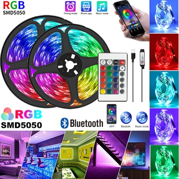 LED Riba RGB Tuled APP Kontrolli Värviga Tuled 24 Võtmed Remote 5050 Režiimi Tuba Teenetemärgi Bluetooth TV MD5050 RGB