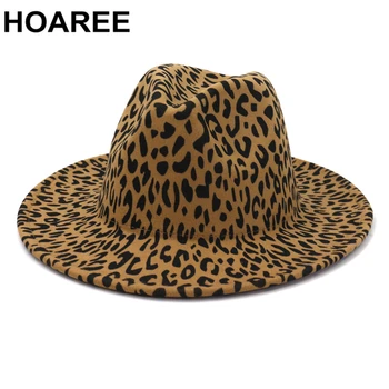 Leopard Printida Fedora Müts Naiste Sügis-Talv Briti Stiilis Daamid Fascinator Mütsid Lai Serv Tunda ühise Põllumajanduspoliitika Mütsid Naistele Tarvikud