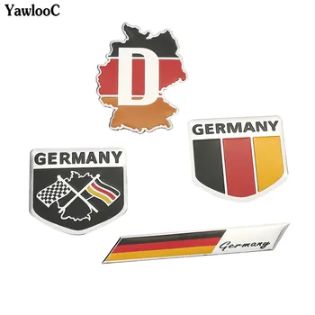 Metallist 3D-Saksamaa saksa Lipu Embleem Logo Saksa Auto Kleebis Decal Kaitseraua Iluvõre Aknas Keha Kaunistamine