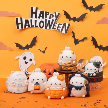 Molang Küülik Üllatus Mänguasi Korea Pop Armas Anime Arvandmed Halloween Seeria Kingitus Lastele Nukk Mudel Figuriin Deskt Kaunistused