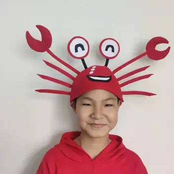 Naljakas Lapsed Red Lobster Krabi Mere Loomade Müts Cosplay Kostüüm Aksessuaar Täiskasvanud Laste Ühise Põllumajanduspoliitika Head Uut Aastat Jõulud Kingitus
