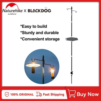 Naturehike-Blackdog Väljas Telkimine, Matkamine Alumiinium Eemaldatav Lamp Masti Kaasaskantav Kalapüük Poomise Kerge Millega Seista