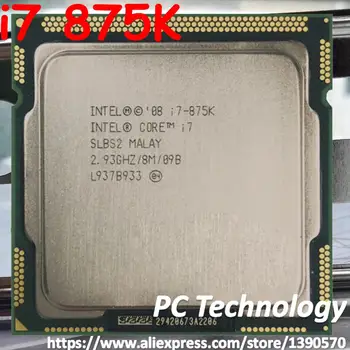 Origina Intel Core i7 875K CPU 2.93 GHz 8M Quad-Core LGA1156 95W i7-875K Protsessor CPU Desktop tasuta kohaletoimetamine ka müüa i7 880