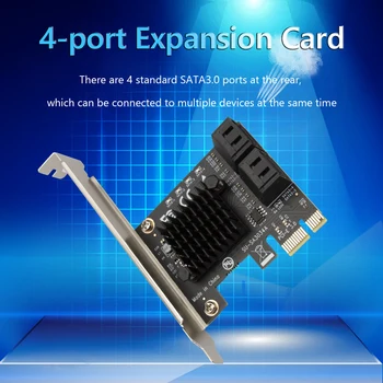 Pilt Kaart pikendusjuhe Kaardi Adapter PCIe SATA Adapter, 4 Porti SATA-III-PCI Express 3.0 X1 Sise-laienduskaardi