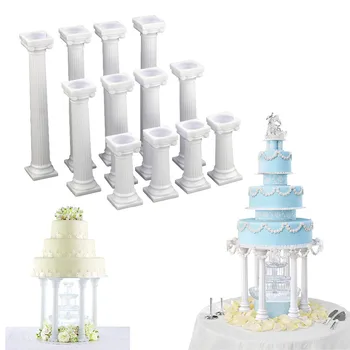 Plastikust Valge Grecian Samba Pulm Kook seista fondant kook vahendid Toetuse Hallituse ystävänpäivä Wedding Cake Dekoratsioon vahendid