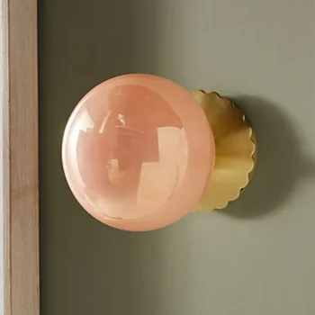 Postmodernistlik Luksus Klaasist Seina Sconce Ameerika Disainer elutuba Roosa Magamistuba Öö Teenetemärgi LED Tuled Vahekäigu Lae Lamp