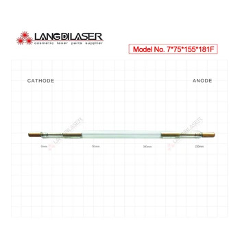 Q-switched nd: yag laser lambi suurus : 7*75*155*181F - ga , YAG laser xenon lambid , ksenoon-kaar-lamp YAG laser