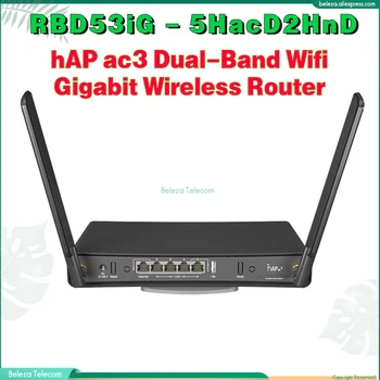 RBD53iG - 5HacD2HnD MikroTik hAP ac3 dual-band gigabit wifi ruuteri Arhitektuuri ARM 32bit PROTSESSOR nominaalne sagedus 716MHz