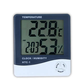 Sise-Tuba, LCD Elektrooniline Temperatuuri-Niiskuse Mõõtja Digitaalne Termomeeter Hygrometer ilmajaamas Äratuskell HTC-1