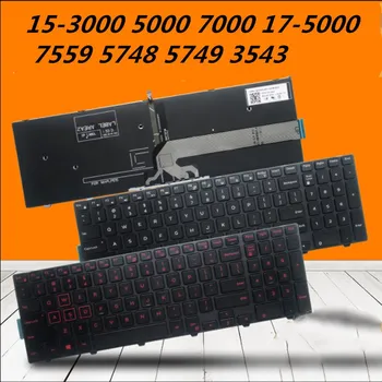 Sülearvuti inglise Klaviatuur Dell 15-3000 5000 7000 17-5000 7559 5748 5749 3543 Sülearvuti Asendamine Klaviatuuri paigutus