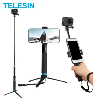 TELESIN 0,9 M Pikendatav Alumiiniumist Selfie Stick + Eemaldatav Statiivi Telefoni Omanik GoPro Insta360 Osmo Tegevus Tarvikud