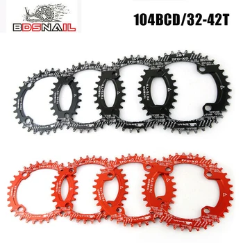 TIGU 104BCD Kitsas Lai Bike Chainwheel 104 BCD Mtb Crankset 30/32/34/36/38/40/42T Jalgratta Chainring Ring, Ovaal Bike Star
