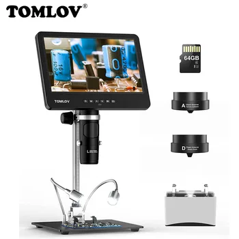 TOMLOV DM601 Digital Microscope 1500X Triple Objektiivi 7