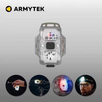 Taskulamp Armytek Crystal WRB (Valge ja Punane-Sinine Beacon) Multifunktsionaalne LED taskulamp + Li-Pol 600 mAh aku