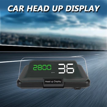 Vee Temp RPM Pinge Alarm Esiklaas Projektor Auto Head Up Display C500 Peegel HUD Auto Turvalisus Alarm OBD2 Spidomeeter