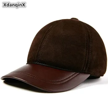 XdanqinX Reguleeritav Suurus Uus Ehtne Nahk Mütsid Naiste Hobusesaba Baseball Caps Meeste Lambanahast ühise Põllumajanduspoliitika Elegantne Mood Paar Müts