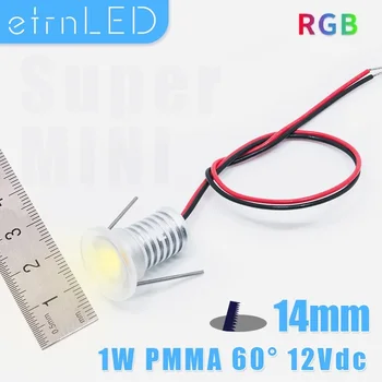 etrnLED RGB Mini Led 12V Värv Tõmbamisega Sise-Lagi Juhitava Kodu Detor Süvistatav Spot Lamp Ekraani Baar KTV 1W PMMA Lääts