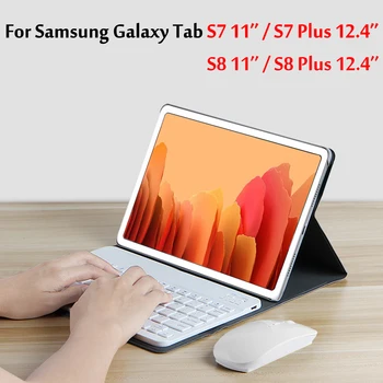 wireless keyboard case For Samsung Galaxy Tab S7 11 / S7 FE Pluss 12.4 tolline SM-T970/T870/T736 Tableti kate S8 11 / S8+Pluss