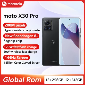 Ülemaailmse Rom Motorola MOTO X30 Pro 5G Nutitelefon 200MP Triple Kaamera Snapdragon 8+ 1 Gen Okta Core 144Hz OLED Ekraan 6.7